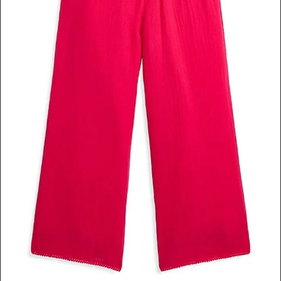 NWT Polo Ralph Lauren Girl's Crochet-Hem Gauze Pull-On Pants - Picture 2 of 8